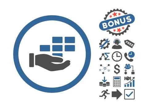 Service Schedule Flat Vector Icon With Bonus Ilustración de archivo