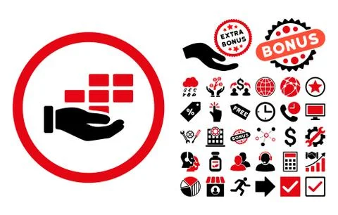 Service Schedule Flat Vector Icon with Bonus Ilustración de archivo