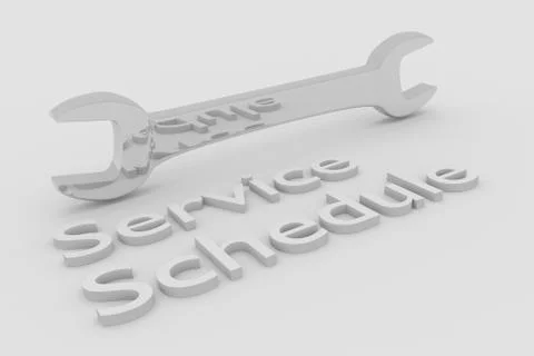 Service Schedule - maintenance concept Illustration