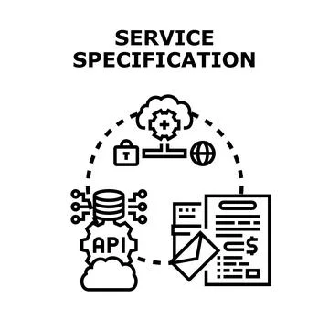 Service specification development process for digital technology 库存插图