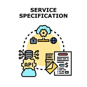 Service specification development process for digital technology 库存插图