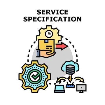 Service specification development process planning delivering solution Illustration