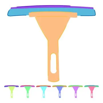 Service squeegee glass vector cartoon graphic Illustration