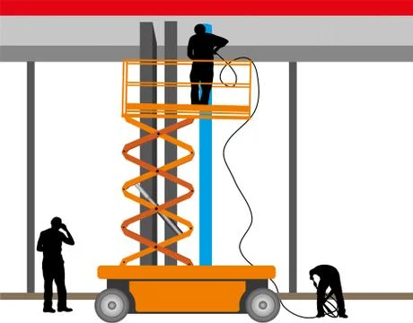 SERVICE STATION ASSEMBLY Stock Illustration