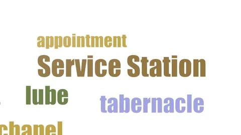 Service Station Tagcloud Animated Isolated Video stock 107228979