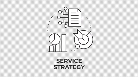 Service strategy line concept icon animation Stock Footage 340576332