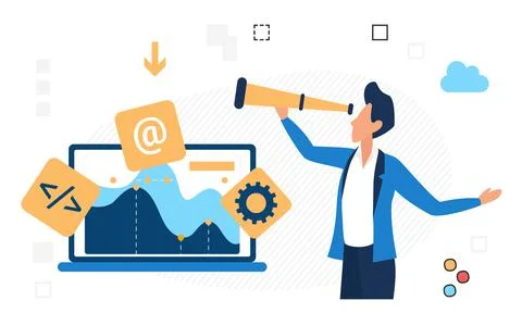 Service support concept for software, help for application users. Stock Illustration