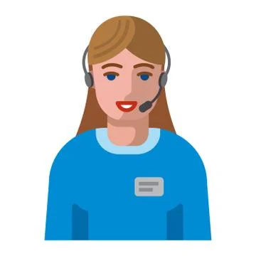 Service support operator icon Stock Illustration