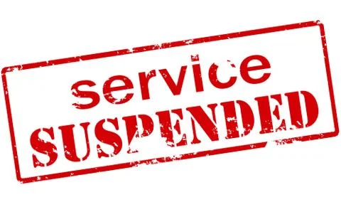 Service suspended Stock Illustration