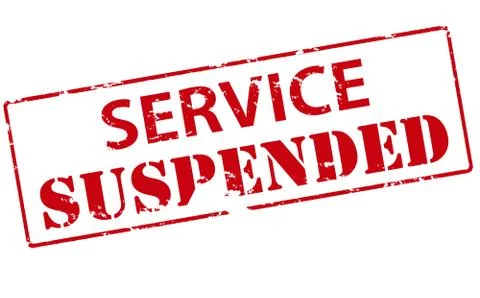 Service suspended Stock Illustration