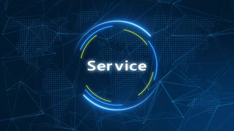 Service Text Effect Technology Background Stock Footage 262598855