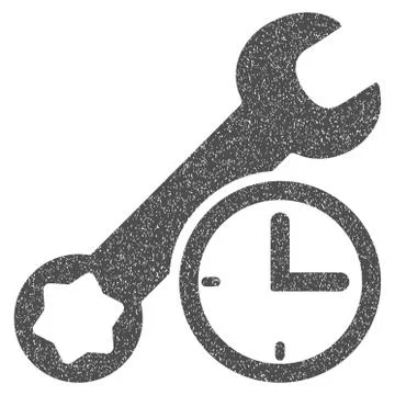 Service Time Grainy Texture Icon Stock-Illustration