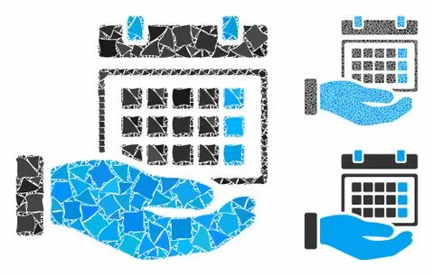 Service timetable Composition Icon of Tuberous Pieces 스톡 일러스트