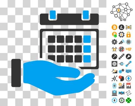 Service Timetable Icon with Bonus Stock Illustration