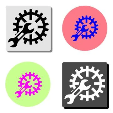 Service tool. flat vector icon Stock Illustration