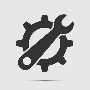 Service Tool icon on white background Stock Illustration