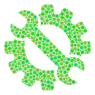 Service Tools Collage of Dots Stockillustratie