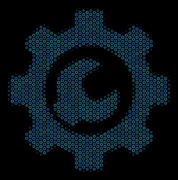 Service Tools Collage Icon of Halftone Spheres Stock Illustration