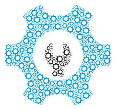 Service Tools Composition of Cogs Stock Illustration