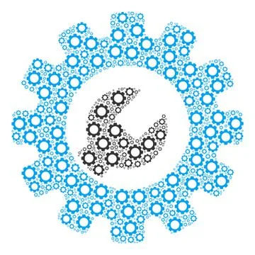 Service Tools Composition of Gears Stock Illustration