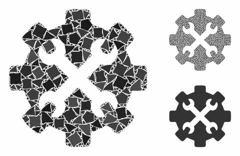 Service tools Composition Icon of Rough Elements Stock Illustration