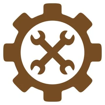 Service Tools Flat Icon Stock Illustration