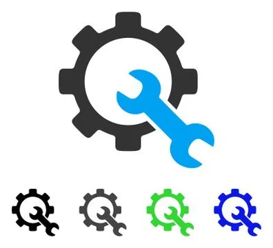Service Tools Flat Icon Stock Illustration