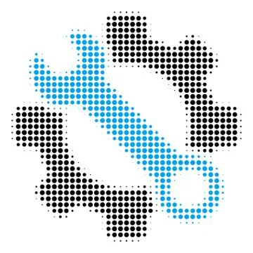 Service Tools Halftone Icon 스톡 일러스트