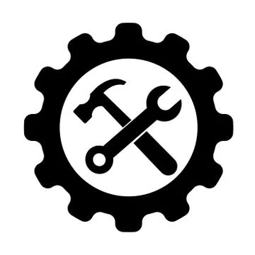 Service tools icon on white background. Repair. Service symbol for your web s Illustrazione stock