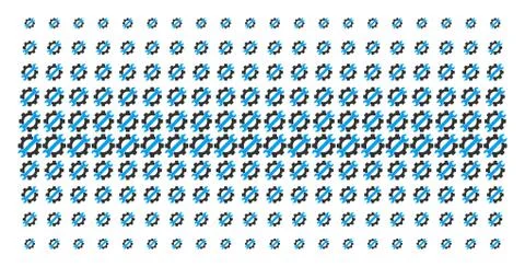 Service Tools Shape Halftone Pattern Stock Illustration