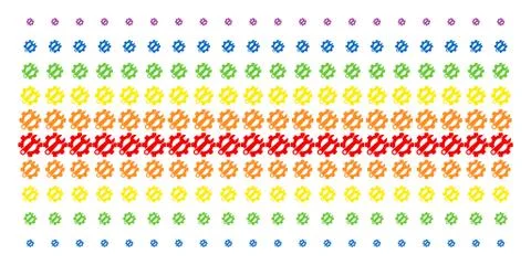 Service Tools Shape Halftone Spectral Pattern イラスト素材