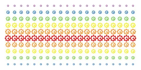 Service Tools Shape Halftone Spectrum Pattern イラスト素材