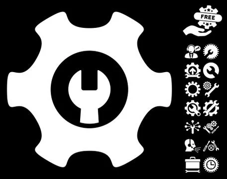 Service Tools Vector Icon With Tools Bonus イラスト素材