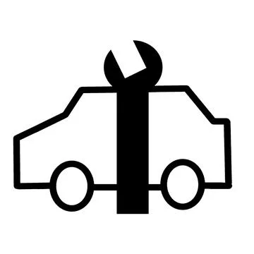 Service vehicle soon indicator light warning fault condition in chassis syst Stock Illustration