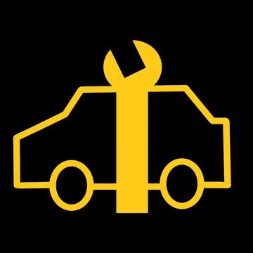 Service vehicle soon indicator light warning fault condition in chassis syst Stock Illustration