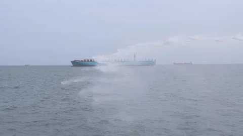 Serviceability fire hydrant check aboard Natig Aliev tanker Stock Footage 133037465