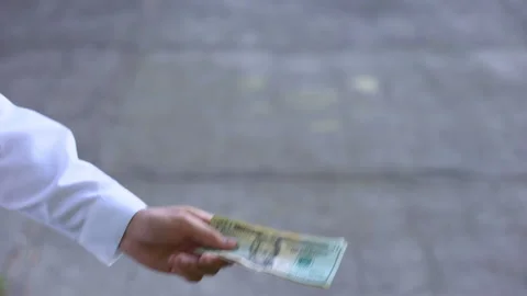 Serviceman refusing to take dollars, armed forces corruption, illegal agreement Stock Footage 93049203