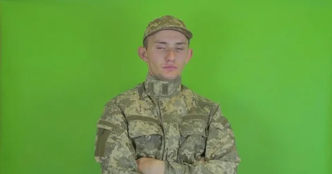 Serviceman smiling Stock Footage 75910290