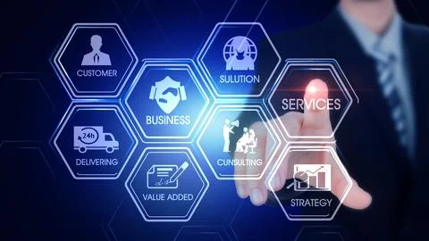 SERVICES Illustrazione stock