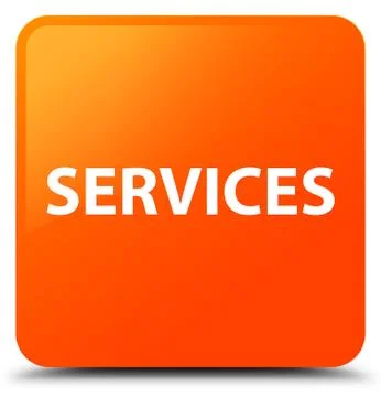 Services orange square button Stock Illustration
