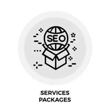 Services Packages Line Icon Stock Illustration