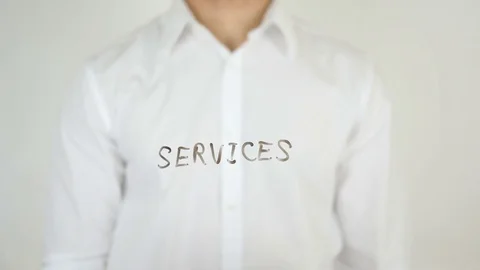 Services, Written on Glass Stock Footage 72524425