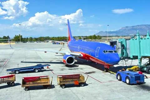 Servicing the aircraft in albuquerque nm. Stock Photos