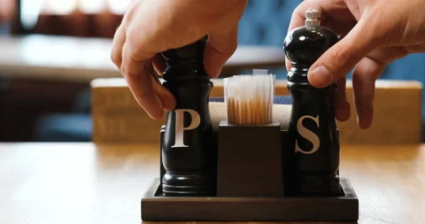 Serving and preparing tables in restaurant or cafe before opening in the morning Video stock 136075059