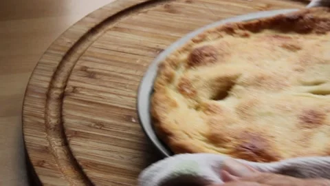 Serving Up Apple Pie Stock Footage 134578096