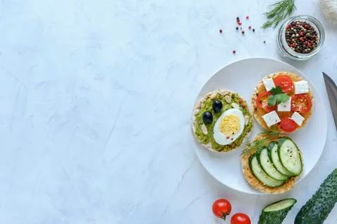 Serving of assorted savory appetizers Stock Photos
