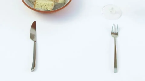 Serving black rice Stock Footage 56296243