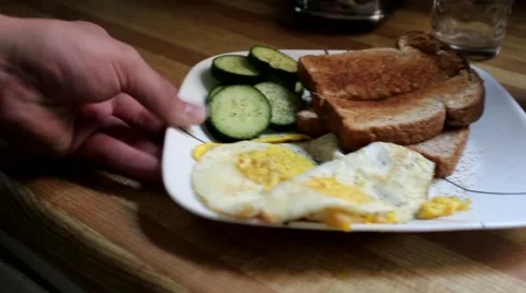 Serving Breakfast Stock Footage 64973065