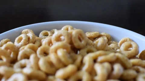Serving cereal with milk Stock Footage 134291444