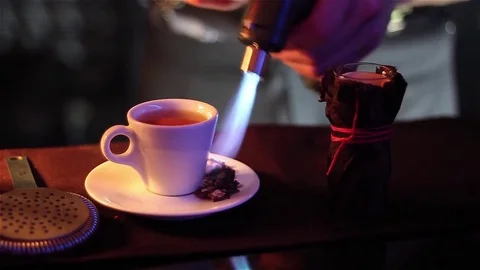 Serving coffee at the bar Stock Footage 76472261